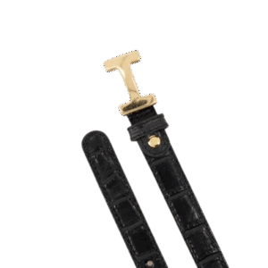 Hera riem small croco zwart