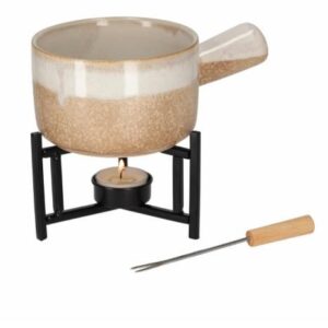 Taupe kleurige fondue set van Jens Living