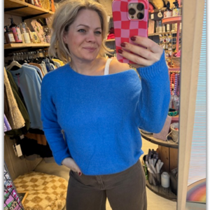 Mohair off the shoulder trui